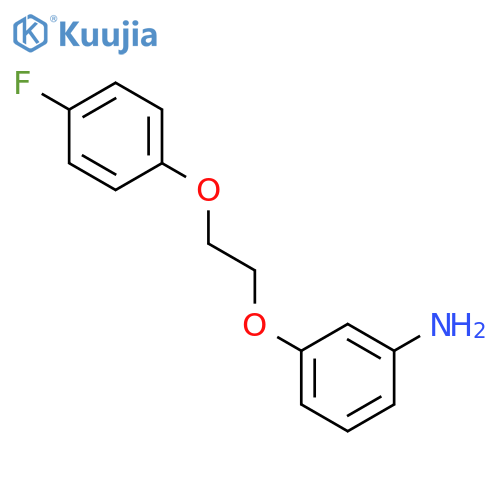 3-[2-(4-Fluoro-phenoxy)-ethoxy]-phenylamine structure