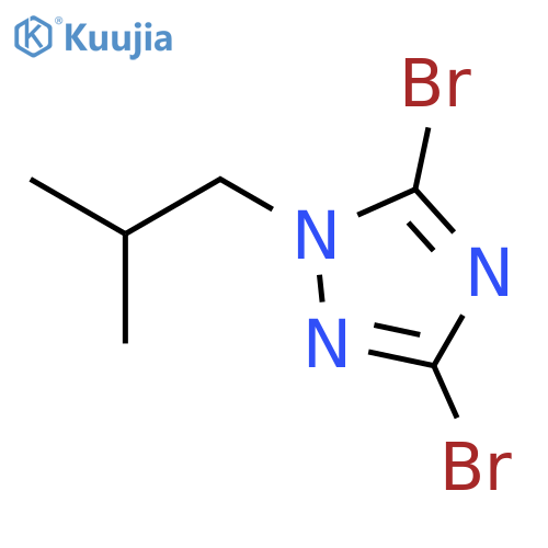 1H-1,2,4-Triazole, 3,5-dibromo-1-(2-methylpropyl)- structure