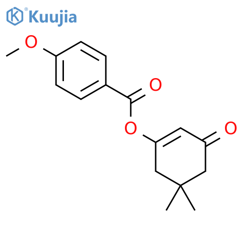 Benzoic acid, 4-methoxy-, 5,5-dimethyl-3-oxo-1-cyclohexen-1-yl ester structure