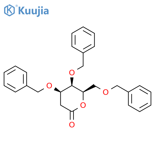 (4R,5R,6R)-4,5-Bis(benzyloxy)-6-((benzyloxy)methyl)tetrahydro-2H-pyran-2-one structure