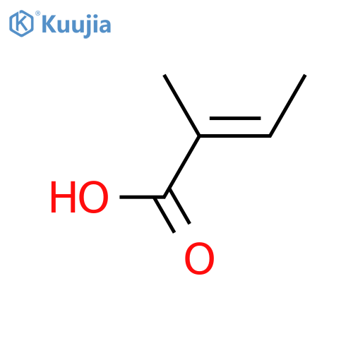 trans-2,3-Dimethylacrylic acid structure