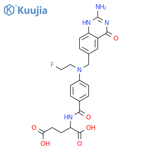 N-(4-{[(2-amino-4-oxo-1,4-dihydroquinazolin-6-yl)methyl](2-fluoroethyl)amino}benzoyl)-L-glutamic acid structure