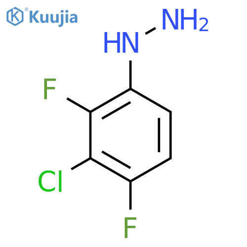 (3-chloro-2,4-difluorophenyl)hydrazine structure
