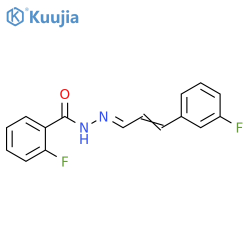 Benzoic acid, 2-fluoro-,(2E)-[3-(3-fluorophenyl)-2-propenylidene]hydrazide structure