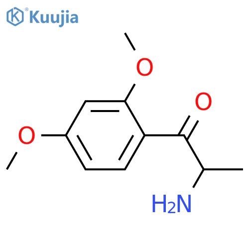 2-amino-1-(2,4-dimethoxyphenyl)propan-1-one structure