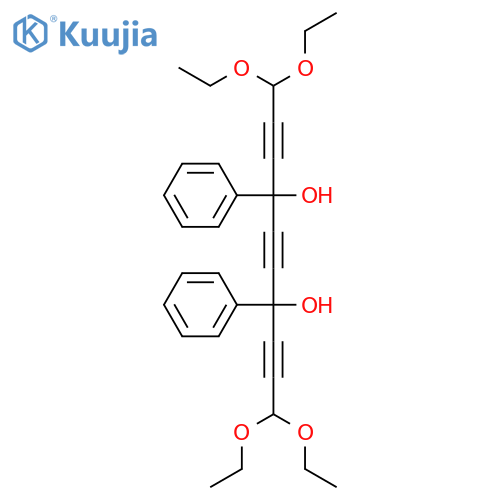 2,5,8-Decatriyne-4,7-diol, 1,1,10,10-tetraethoxy-4,7-diphenyl- structure
