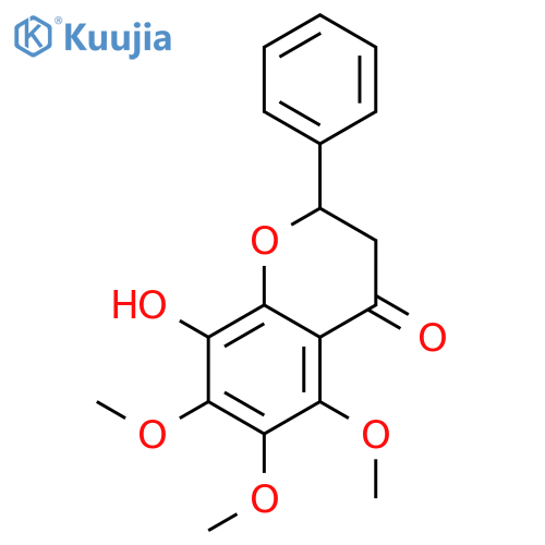 4H-1-Benzopyran-4-one, 2,3-dihydro-8-hydroxy-5,6,7-trimethoxy-2-phenyl- structure