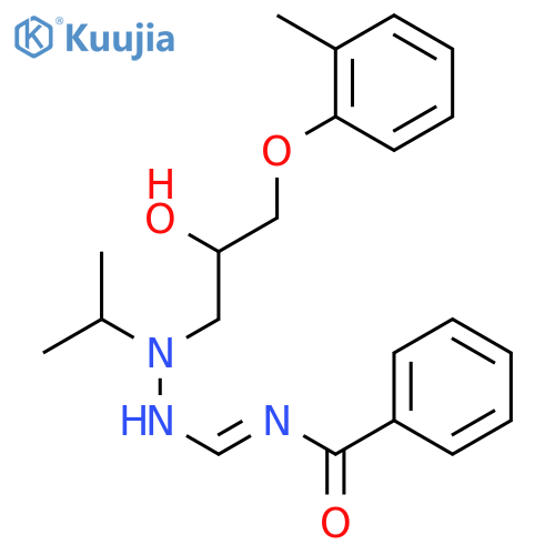 N-[(1E)-{2-[2-hydroxy-3-(2-methylphenoxy)propyl]-2-(1-methylethyl)hydrazino}methylidene]benzamide structure