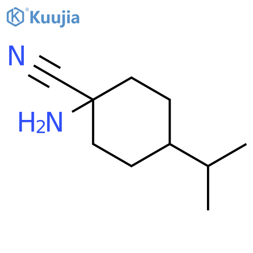 1-amino-4-(propan-2-yl)cyclohexane-1-carbonitrile structure
