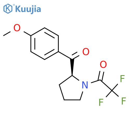 Pyrrolidine, 2-(4-methoxybenzoyl)-1-(trifluoroacetyl)-, (2S)- structure