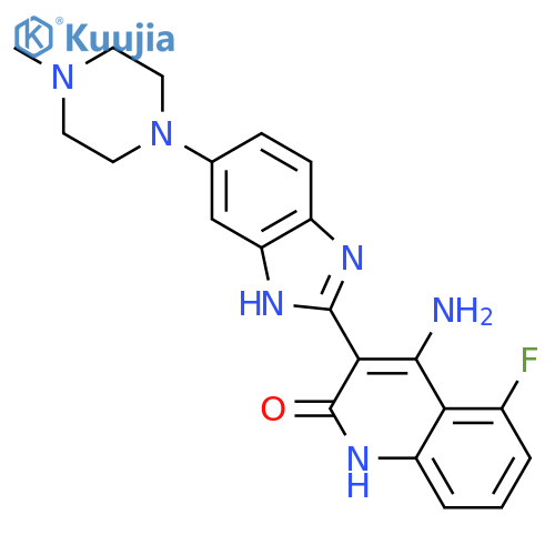 4-amino-5-fluoro-3-[6-(4-methyl-1-piperazinyl)-1h-benzimidazol-2- Yl]-2(1h)-quinolinone structure