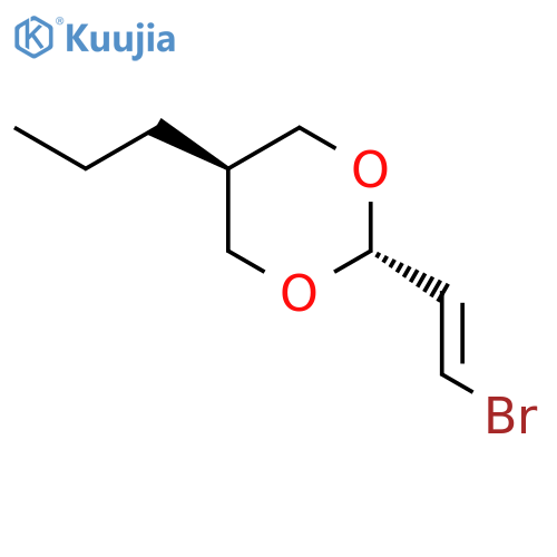 1,3-DIOXANE, 2-[(1E)-2-BROMOETHENYL]-5-PROPYL-, TRANS- structure