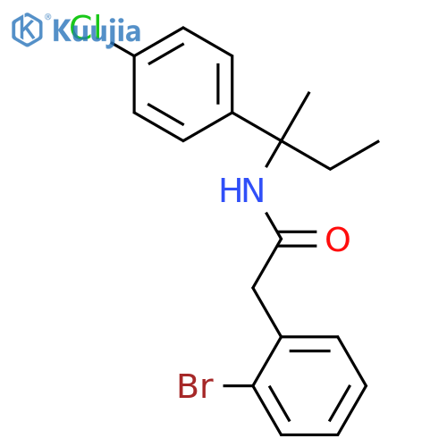Benzeneacetamide, 2-bromo-N-[1-(4-chlorophenyl)-1-methylpropyl]- structure