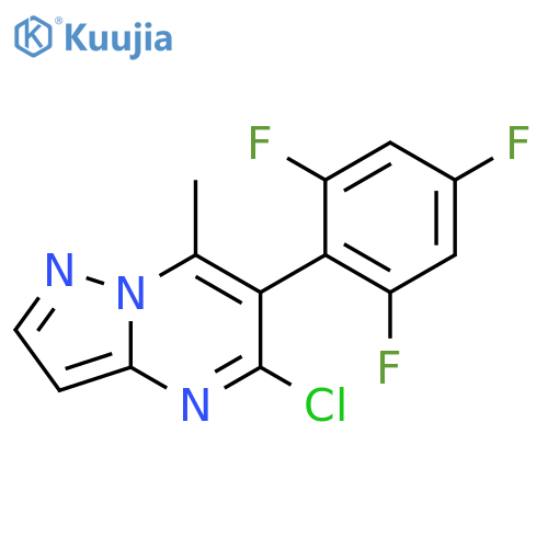 Pyrazolo[1,5-a]pyrimidine, 5-chloro-7-methyl-6-(2,4,6-trifluorophenyl)- structure