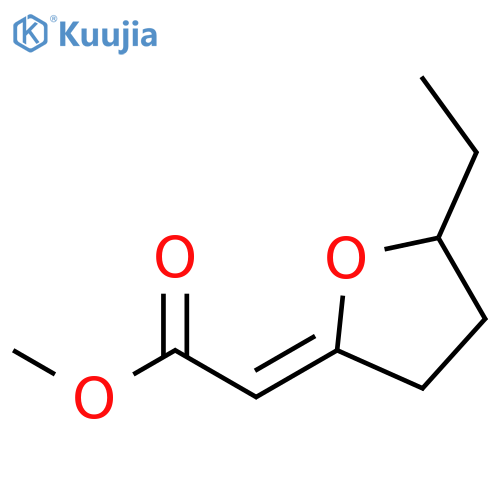 Acetic acid, (5-ethyldihydro-2(3H)-furanylidene)-, methyl ester, (2E)- structure