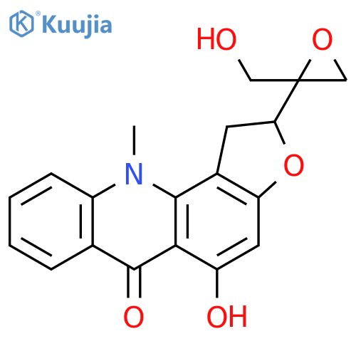 Furo[2,3-c]acridin-6(2H)-one, 1,11-dihydro-5-hydroxy-2-[2-(hydroxymethyl)-2-oxiranyl]-11-methyl- (9CI) structure