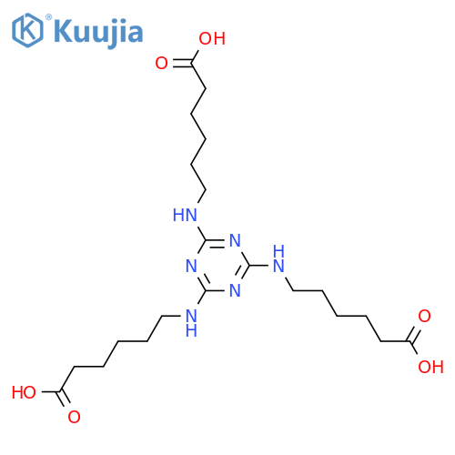 6,6',6''-((1,3,5-Triazine-2,4,6-triyl)tris(azanediyl))trihexanoic acid structure