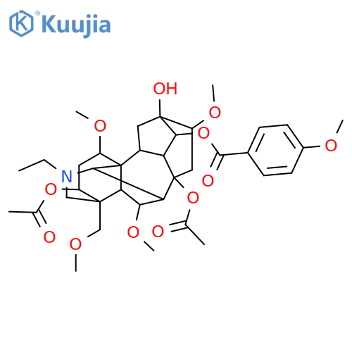 [8,14-Diacetyloxy-11-ethyl-5-hydroxy-6,16,18-trimethoxy-13-(methoxymethyl)-11-azahexacyclo[7.7.2.12,5.01,10.03,8.013,17]nonadecan-4-yl] 4-methoxybenzoate structure