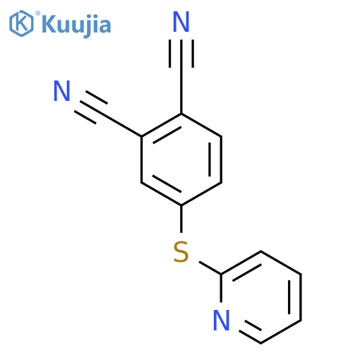 1,2-BENZENEDICARBONITRILE, 4-(2-PYRIDINYLTHIO)- structure