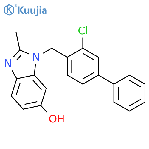 1H-Benzimidazol-6-ol, 1-[(3-chloro[1,1'-biphenyl]-4-yl)methyl]-2-methyl- structure