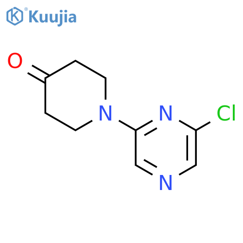 1-(6-Chloropyrazin-2-yl)piperidin-4-one structure