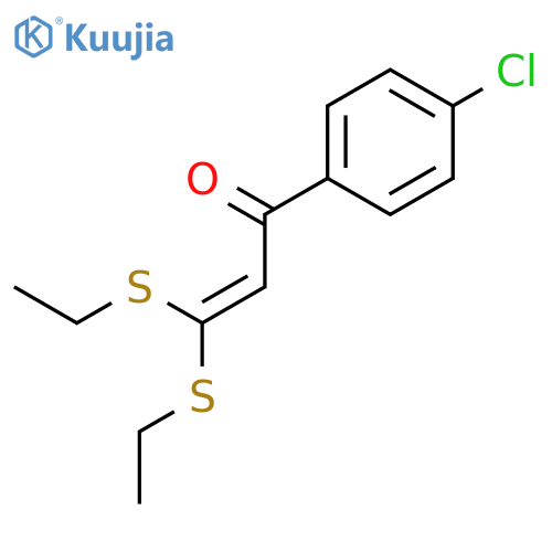 2-Propen-1-one, 1-(4-chlorophenyl)-3,3-bis(ethylthio)- structure
