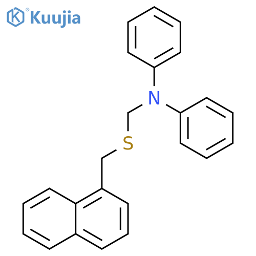Benzenamine, N-[[(1-naphthalenylmethyl)thio]methyl]-N-phenyl- structure