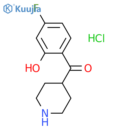 (4-Fluoro-2-hydroxyphenyl)(piperidin-4-yl)methanone Hydrochloride structure