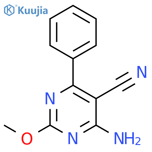 5-Pyrimidinecarbonitrile, 4-amino-2-methoxy-6-phenyl- structure