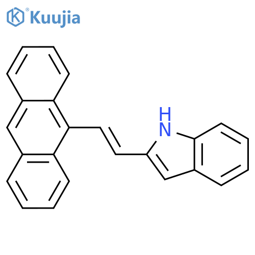 1H-Indole, 2-[(1E)-2-(9-anthracenyl)ethenyl]- structure