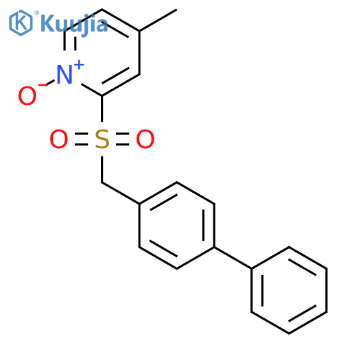 Pyridine, 2-[([1,1'-biphenyl]-4-ylmethyl)sulfonyl]-4-methyl-, 1-oxide structure