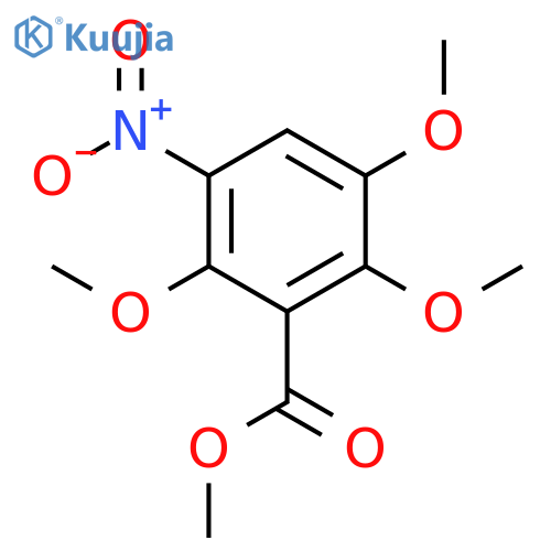 Benzoic acid, 2,3,6-trimethoxy-5-nitro-, methyl ester structure