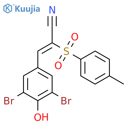 3-(3,5-Dibromo-4-hydroxyphenyl)-2-((4-methylphenyl)sulfonyl)prop-2-enenitrile structure