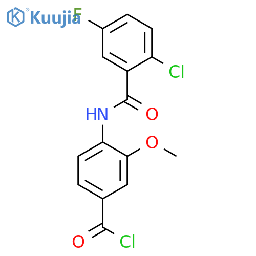 BENZOYL CHLORIDE, 4-[(2-CHLORO-5-FLUOROBENZOYL)AMINO]-3-METHOXY- structure