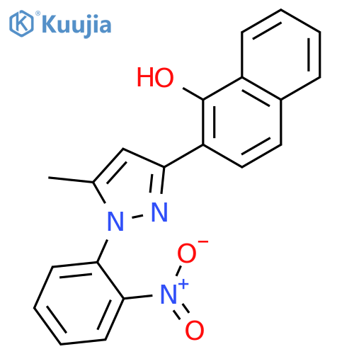 1-Naphthalenol, 2-[5-methyl-1-(2-nitrophenyl)-1H-pyrazol-3-yl]- structure