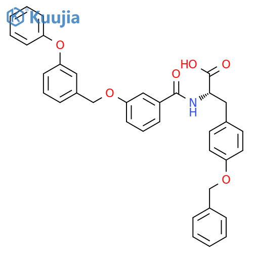 L-TYROSINE, N-[3-[(3-PHENOXYPHENYL)METHOXY]BENZOYL]-O-(PHENYLMETHYL)- structure