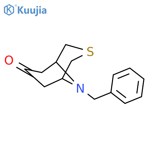 3-THIA-9-AZABICYCLO[3.3.1]NONAN-7-ONE, 9-(PHENYLMETHYL)- structure
