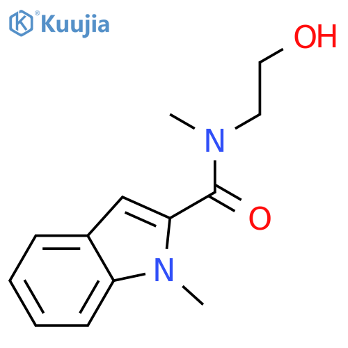 1H-Indole-2-carboxamide, N-(2-hydroxyethyl)-N,1-dimethyl- structure