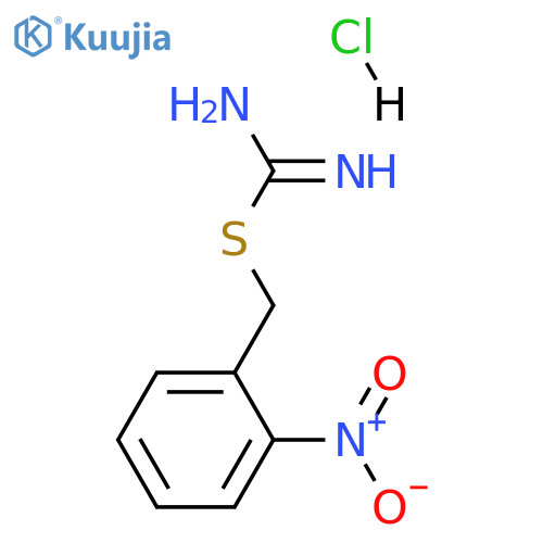 {[(2-nitrophenyl)methyl]sulfanyl}methanimidamide hydrochloride structure