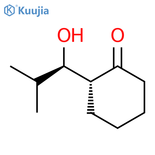 Cyclohexanone, 2-[(1R)-1-hydroxy-2-methylpropyl]-, (2R)-rel- structure