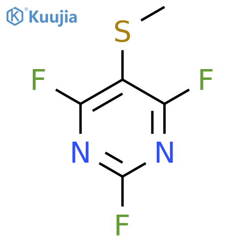 PYRIMIDINE, 2,4,6-TRIFLUORO-5-(METHYLTHIO)- structure