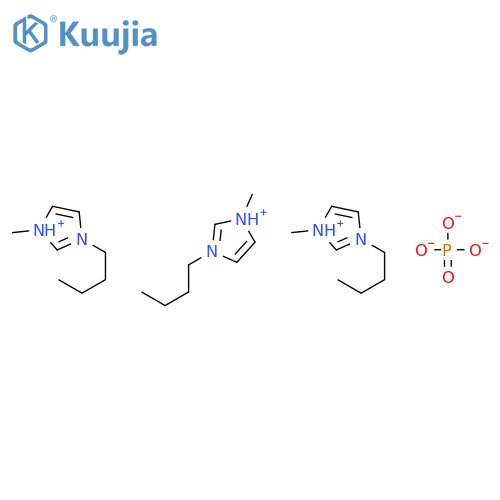 1H-Imidazolium, 3-butyl-1-methyl-, phosphate (3:1) structure