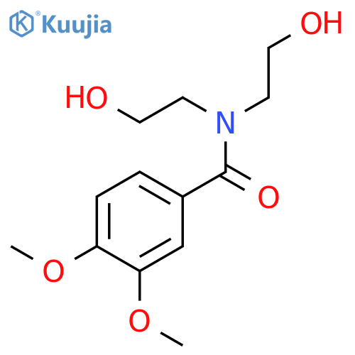 BENZAMIDE, N,N-BIS(2-HYDROXYETHYL)-3,4-DIMETHOXY- structure