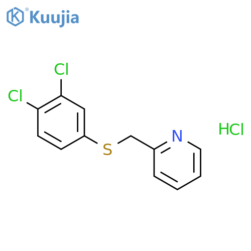 Pyridine, 2-[[(3,4-dichlorophenyl)thio]methyl]-, hydrochloride structure