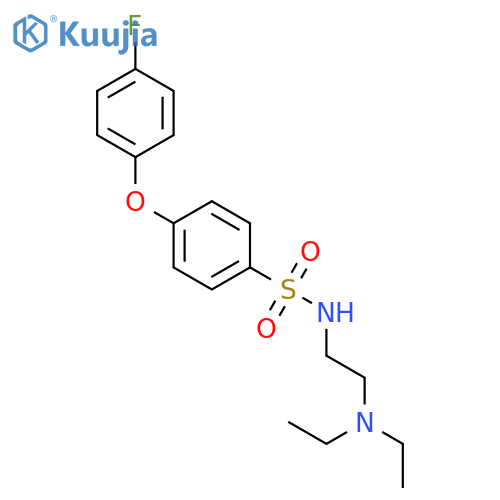 Benzenesulfonamide, N-[2-(diethylamino)ethyl]-4-(4-fluorophenoxy)- structure