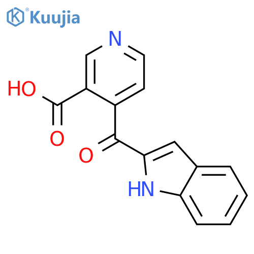 3-PYRIDINECARBOXYLIC ACID, 4-(1H-INDOL-2-YLCARBONYL)- structure