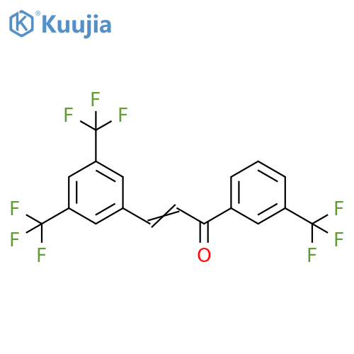 2-Propen-1-one, 3-[3,5-bis(trifluoromethyl)phenyl]-1-[3-(trifluoromethyl)phenyl]- structure