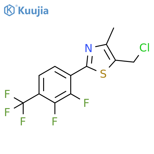 Thiazole,5-(chloromethyl)-2-[2,3-difluoro-4-(trifluoromethyl)phenyl]-4-methyl- structure