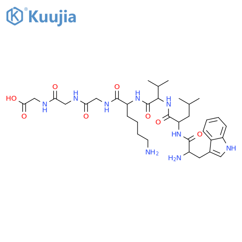 Glycine, L-tryptophyl-L-leucyl-L-valyl-L-lysylglycylglycyl- structure