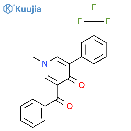4(1H)-Pyridinone, 3-benzoyl-1-methyl-5-[3-(trifluoromethyl)phenyl]- structure